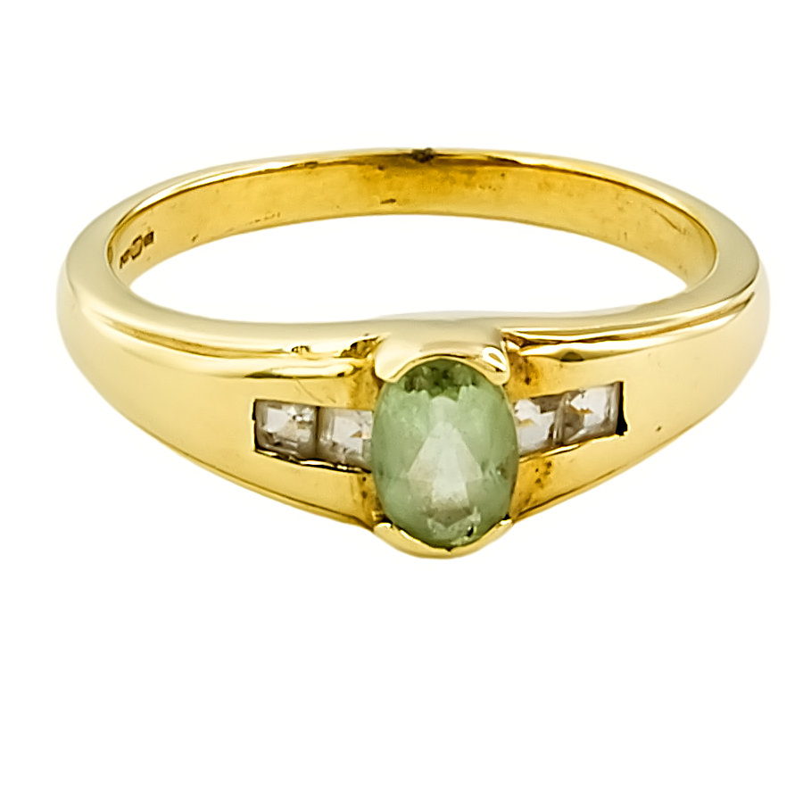 9ct gold Real Stones Ring size O
